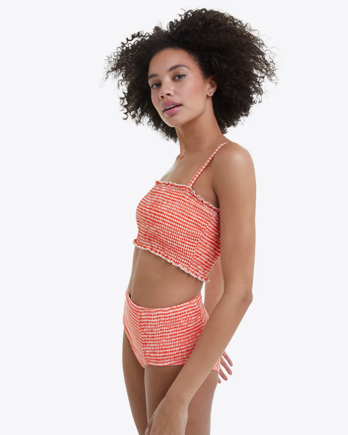 Smocked Bikini Top in Red Gingham sold by Draper James product image thumbnail 4