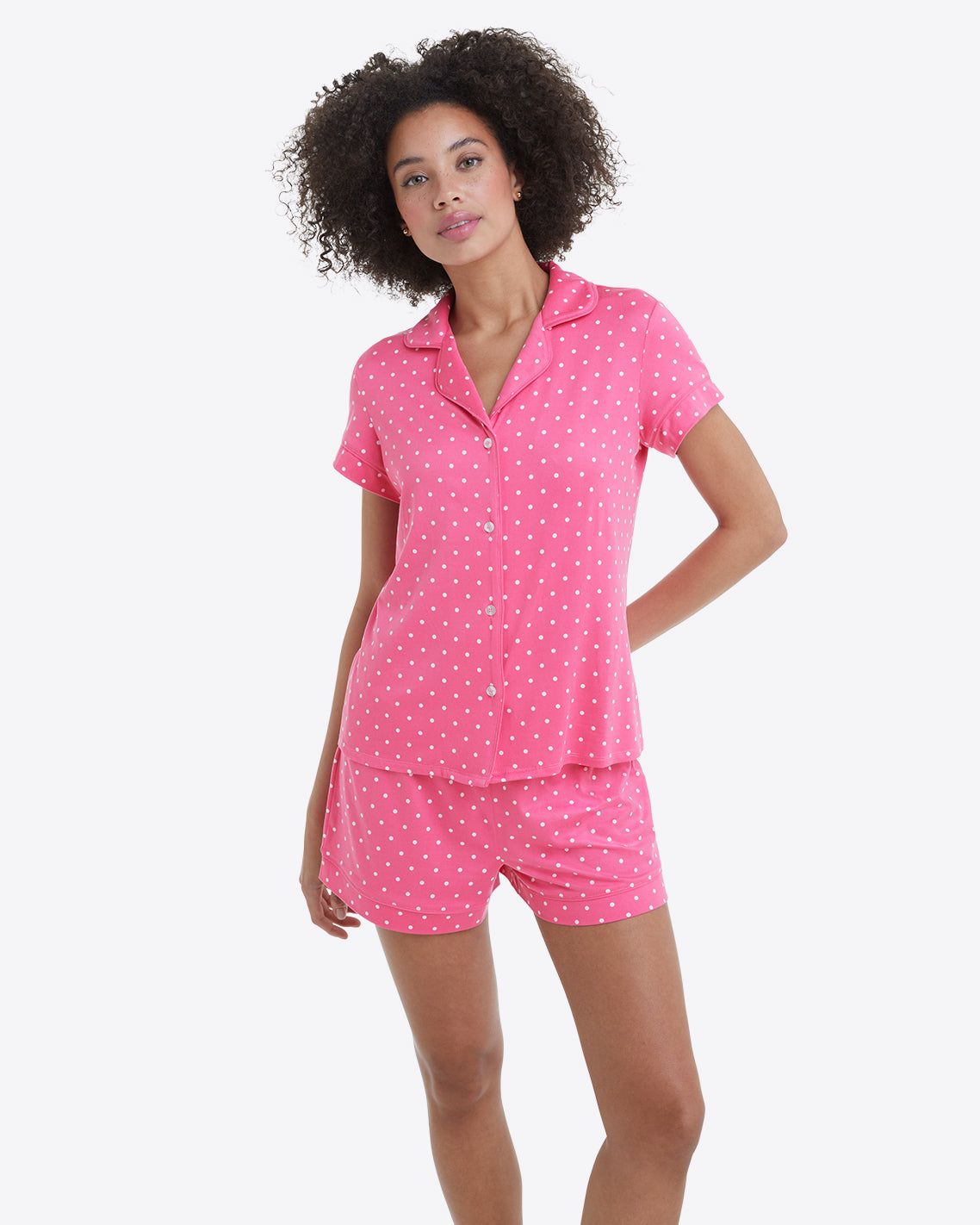 Sara Pajama Set in Pink Polka Dot sold by Draper James product image thumbnail 4