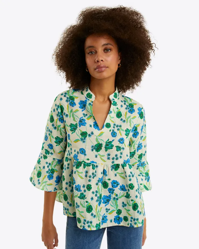 Maya Top in Linen sold by Draper James