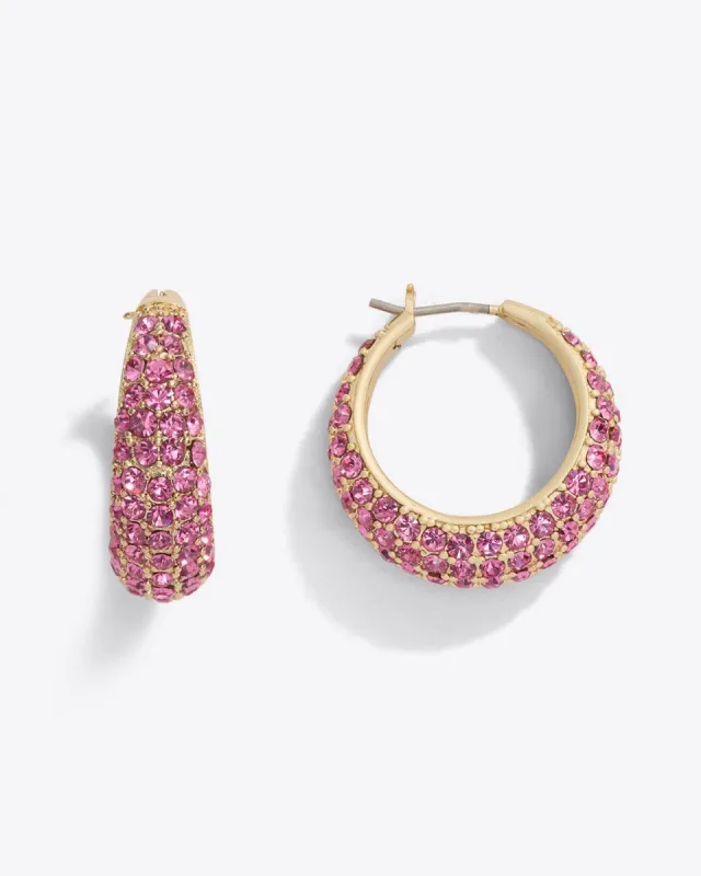 Pave Ombre Tapered Hoops sold by Draper James