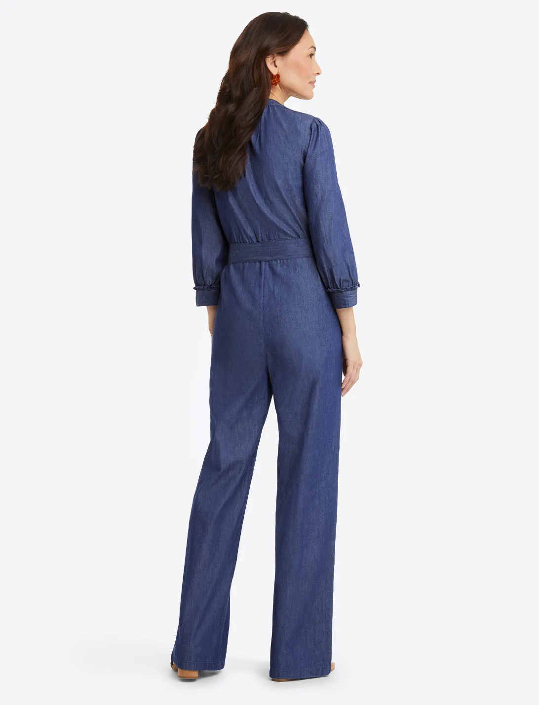 Tie Waist Jumpsuit in Chambray sold by Draper James product image thumbnail 2
