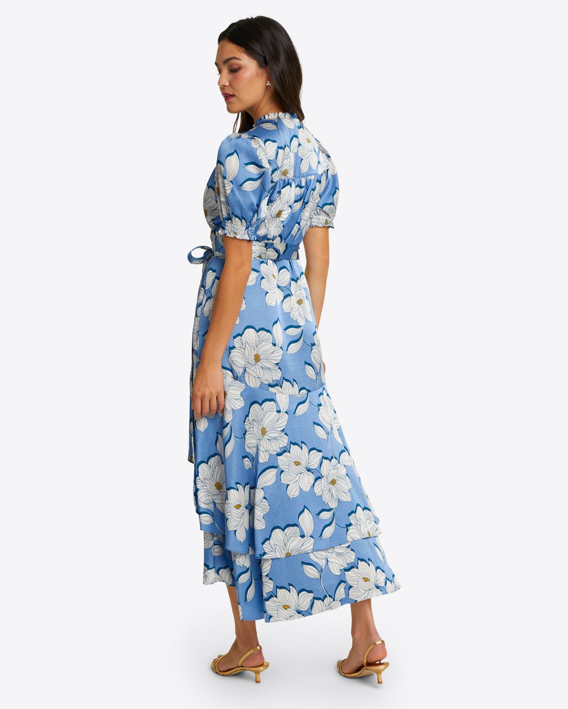 Naomi Wrap Dress in Magnolia Shadows sold by Draper James product image thumbnail 4