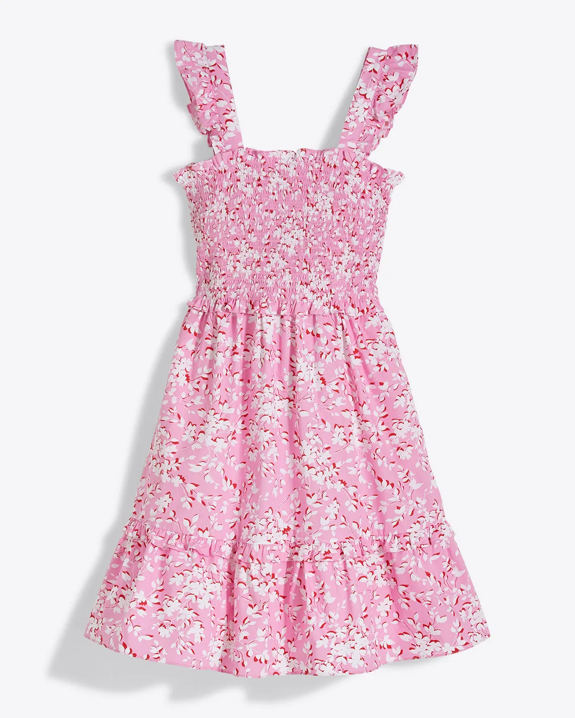 Shania Smocked Dress in Pink Shadow Floral sold by Draper James product image thumbnail 2