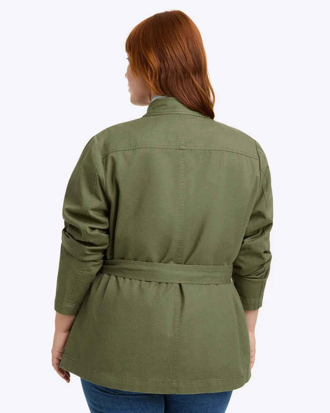 Field Jacket in Green Twill sold by Draper James product image thumbnail 2