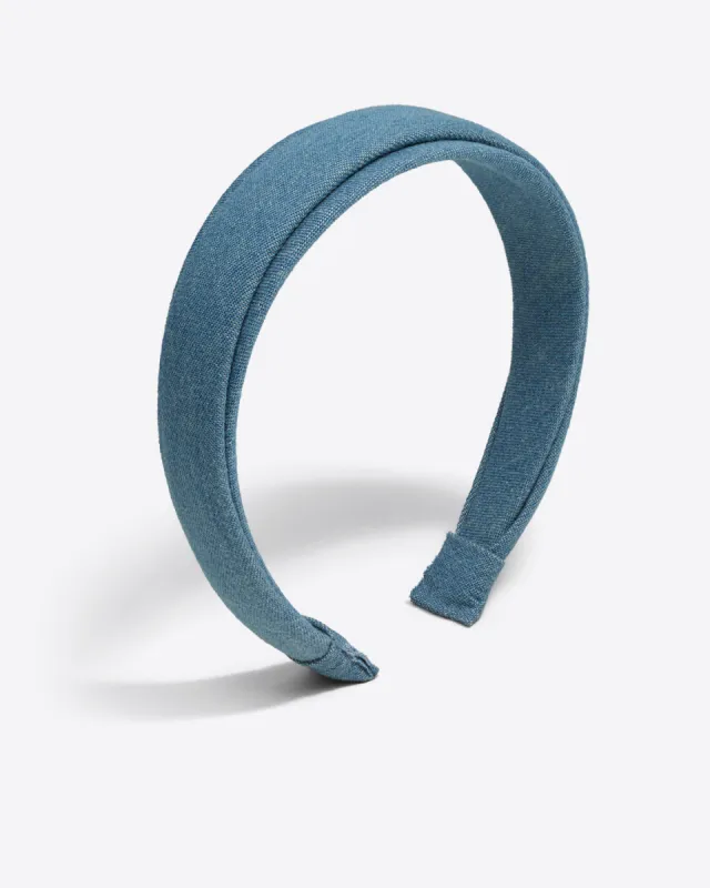 Pleated Headband in Denim sold by Draper James