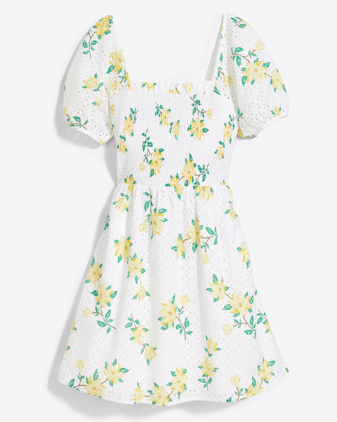 Cam Smocked Dress in Magnolia Eyelet sold by Draper James product image thumbnail 2