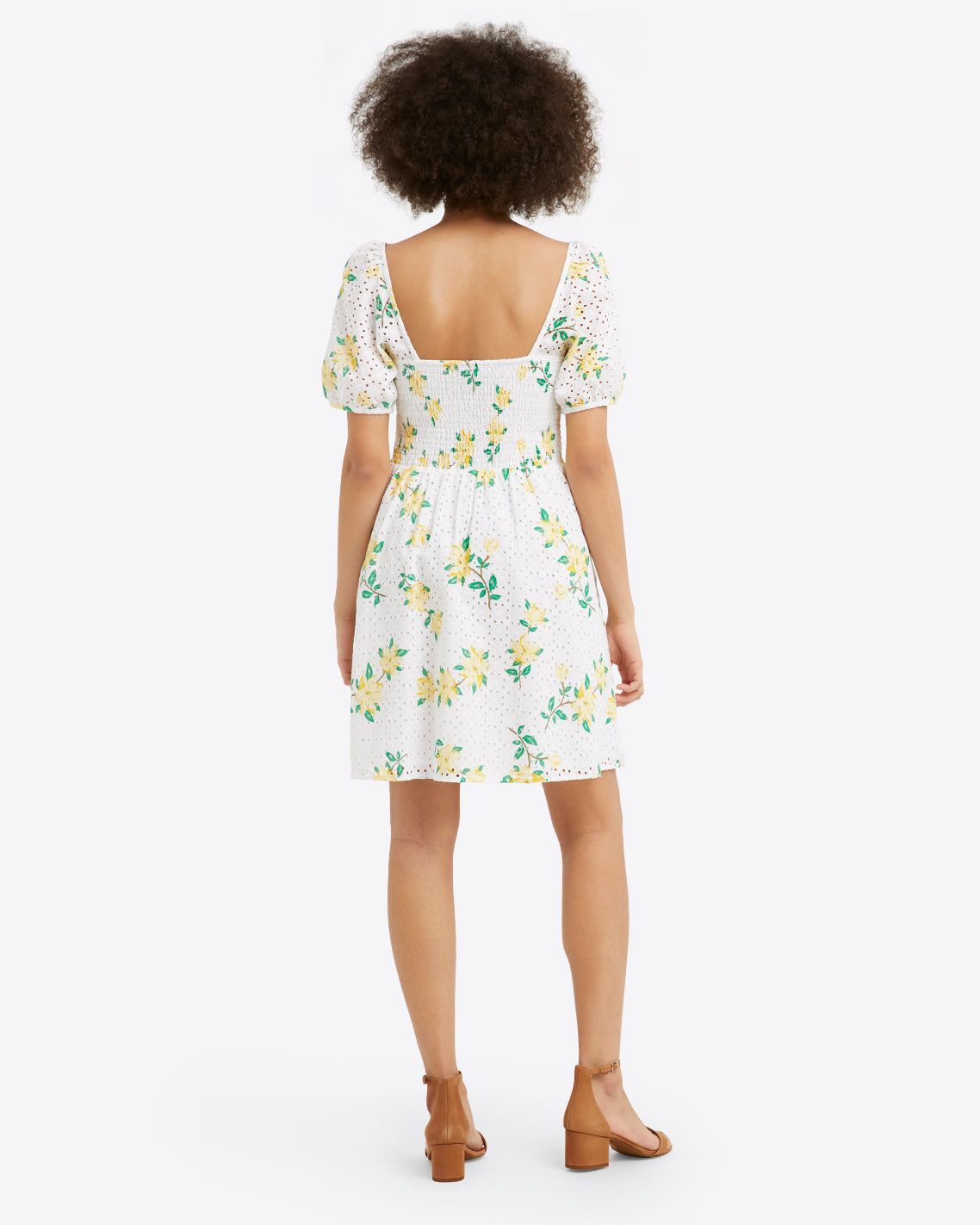 Cam Smocked Dress in Magnolia Eyelet sold by Draper James product image thumbnail 5