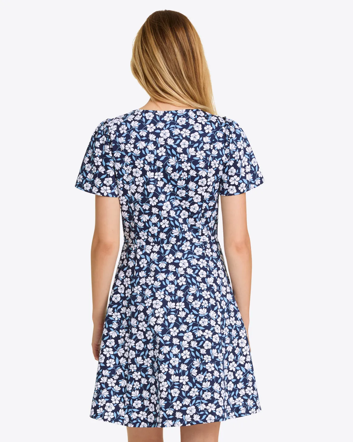 Mae Love Circle Dress in Blue Floral sold by Draper James product image thumbnail 2
