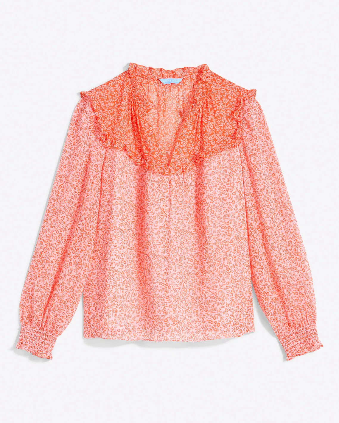 Gretchen Top in Tangerine Floral sold by Draper James product image thumbnail 2
