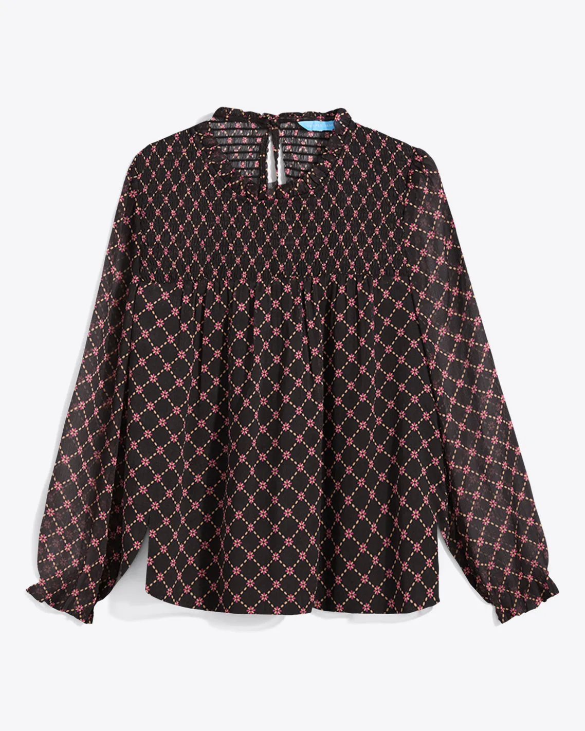 Jacqueline Long Sleeve Top in Crinkle Chiffon sold by Draper James product image thumbnail 3