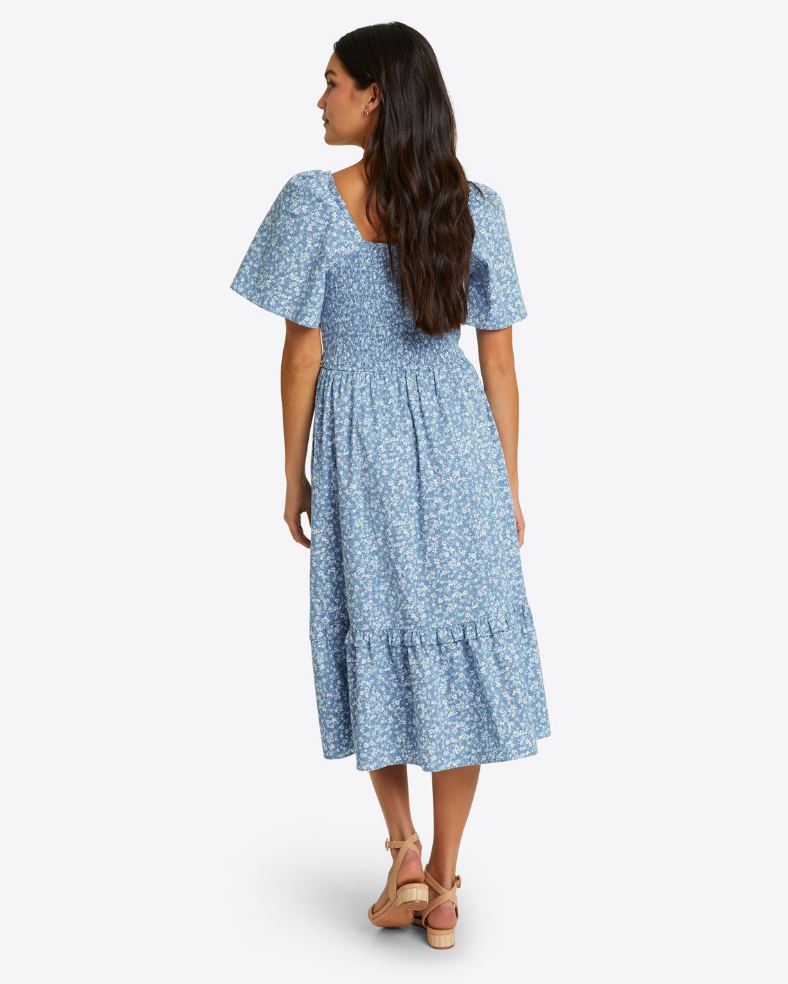 Deana Smocked Dress in Bluebell Floral sold by Draper James product image thumbnail 4