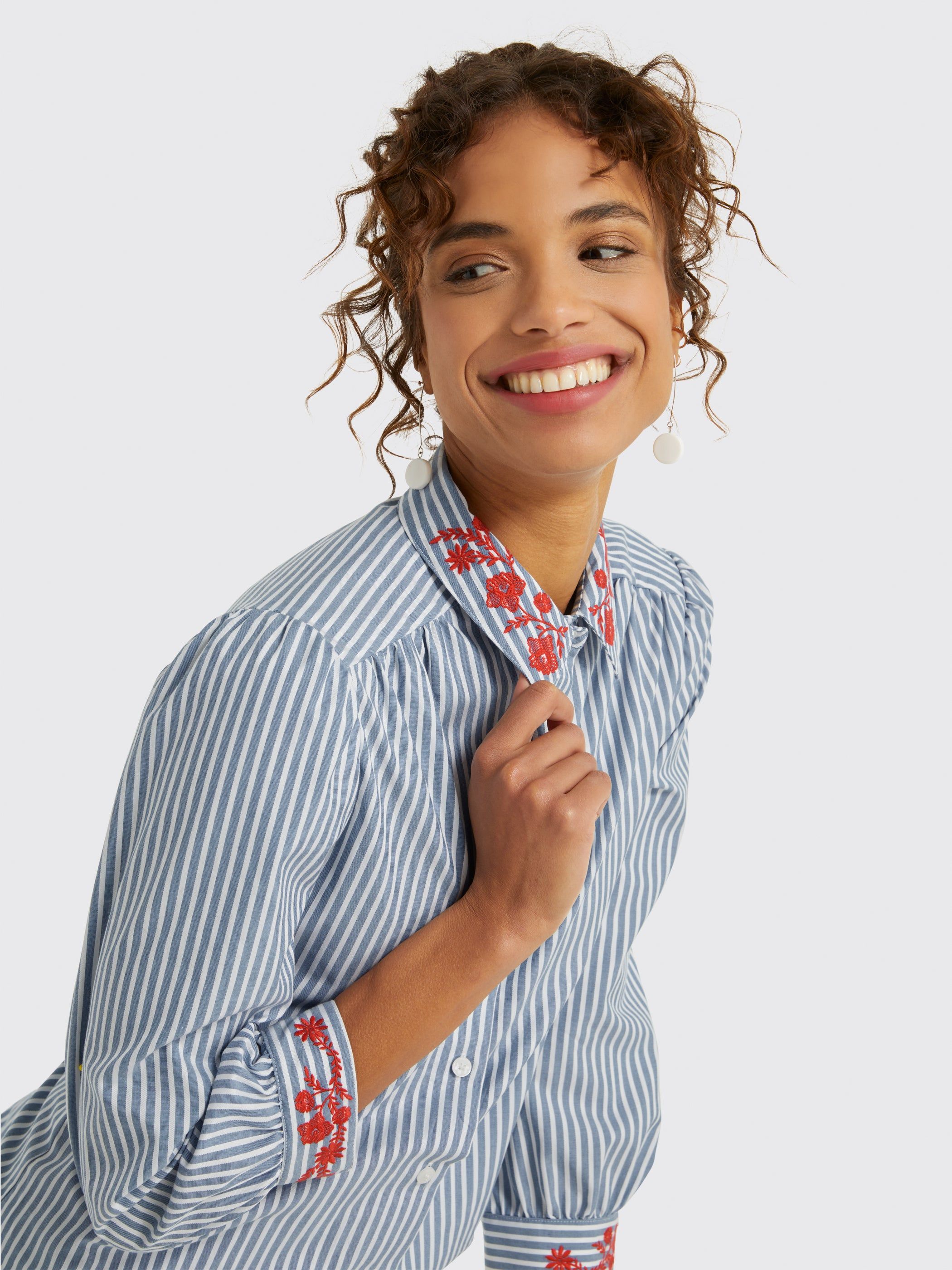 Embroidered Button Down Top sold by Draper James product image thumbnail 2