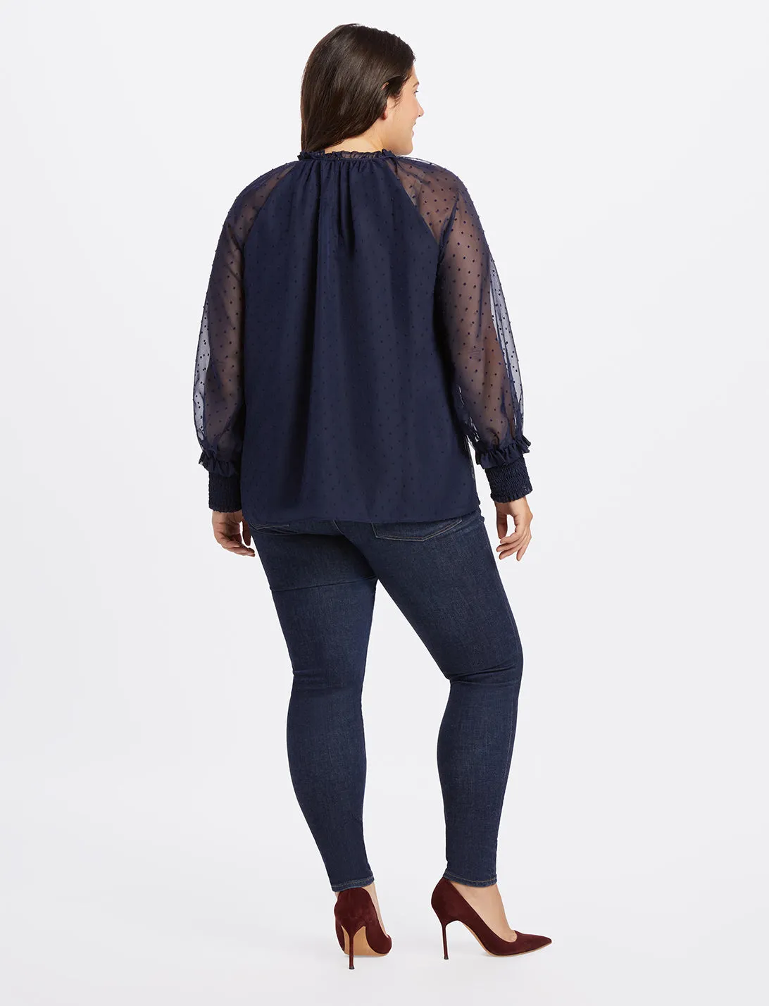 Swiss Dot Smocked Top sold by Draper James product image thumbnail 5