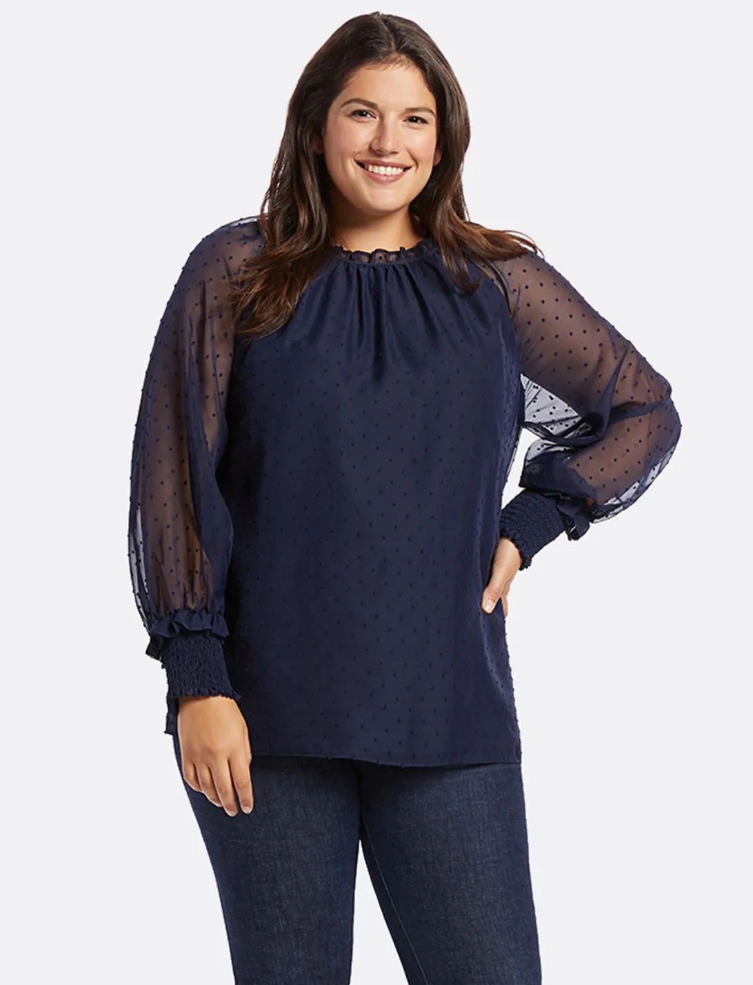 Swiss Dot Smocked Top sold by Draper James product image thumbnail 2