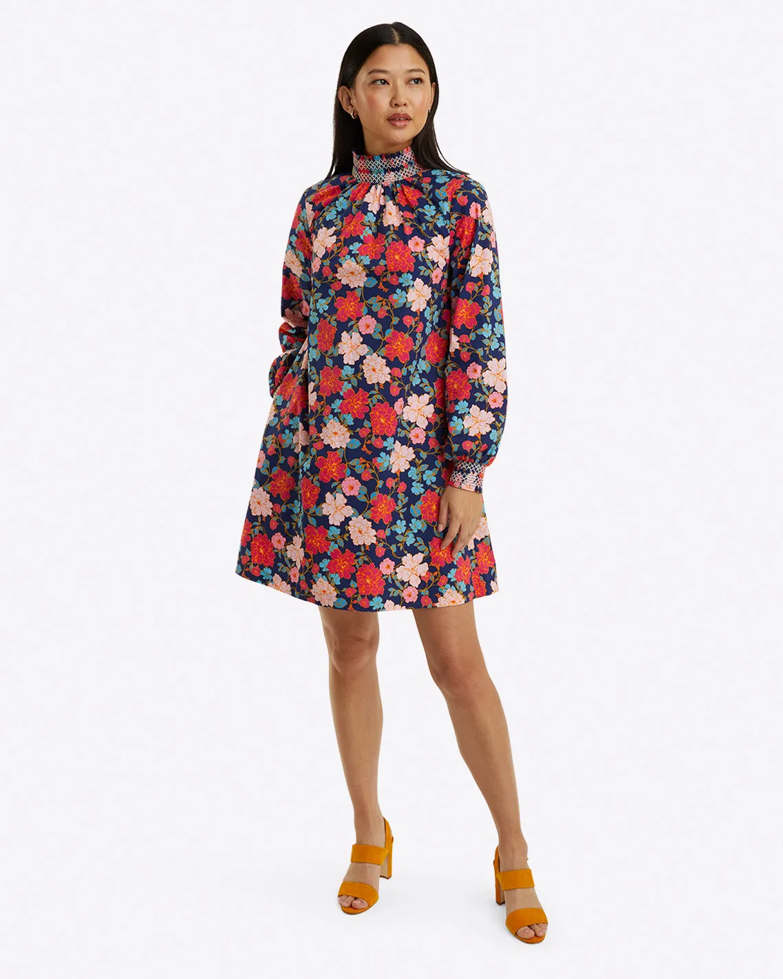 Lindsay Shift Mini Dress in Stretch Poplin sold by Draper James product image thumbnail 5