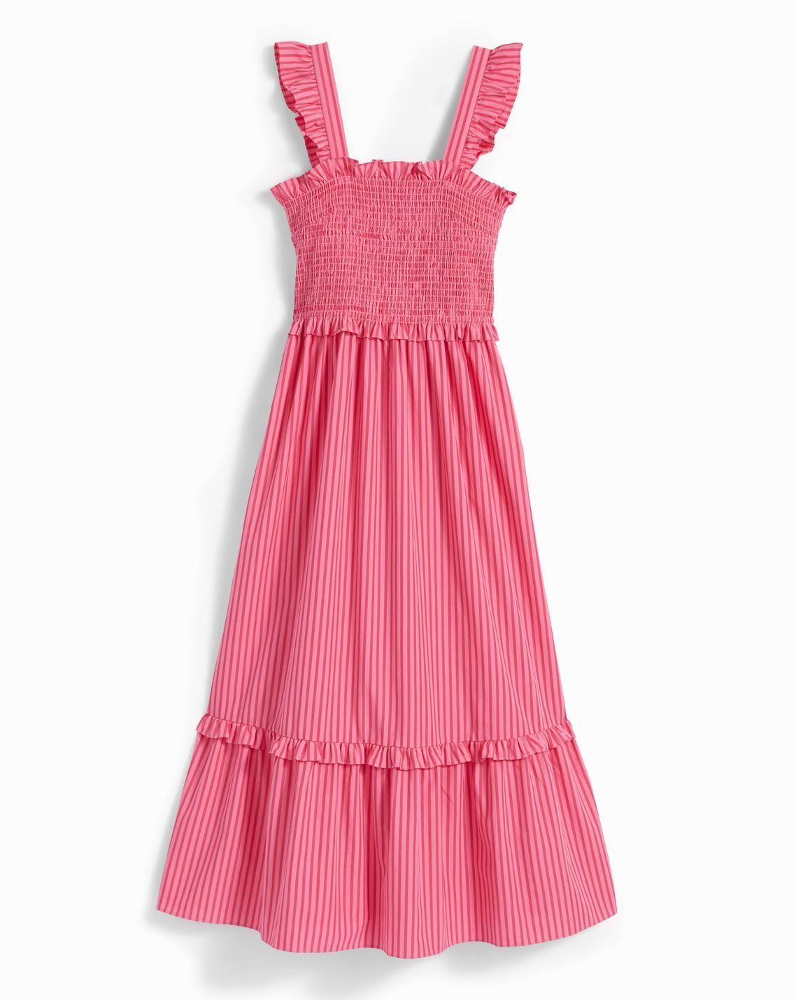 Kimberly Smocked Midi Dress in Pink Stripe sold by Draper James product image thumbnail 2