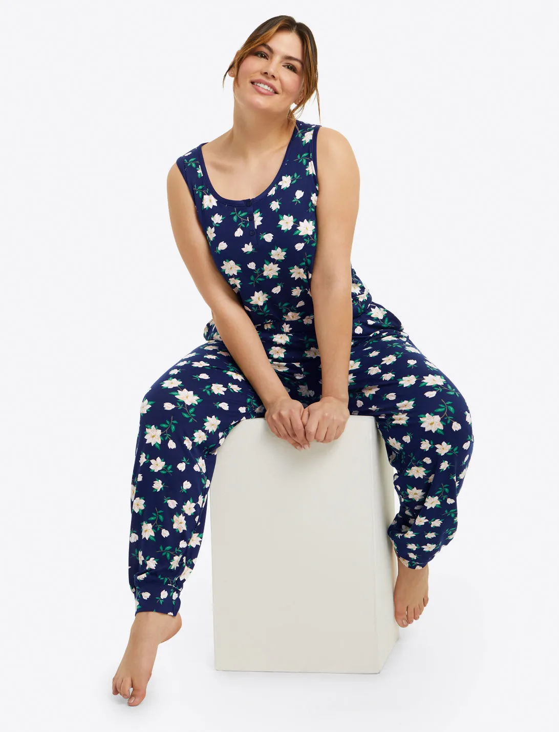 Hillary Pajama Set in Magnolia sold by Draper James
