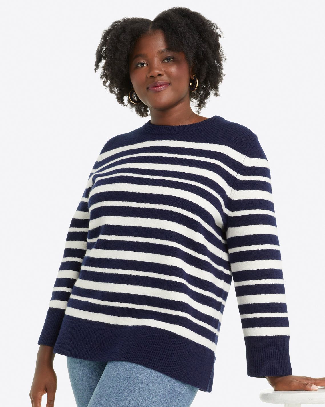 Pullover Sweater in Variegated Stripe sold by Draper James