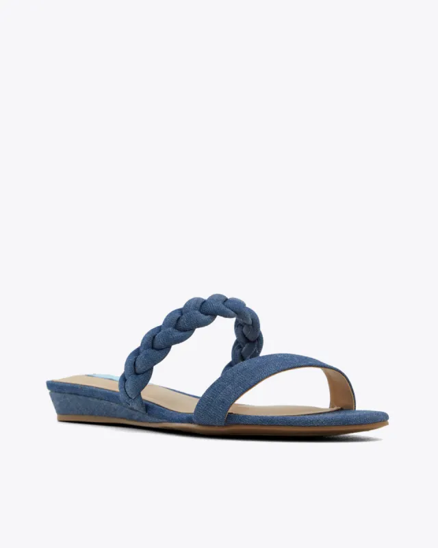 Braided Ellie Sandals in Chambray made by Draper James