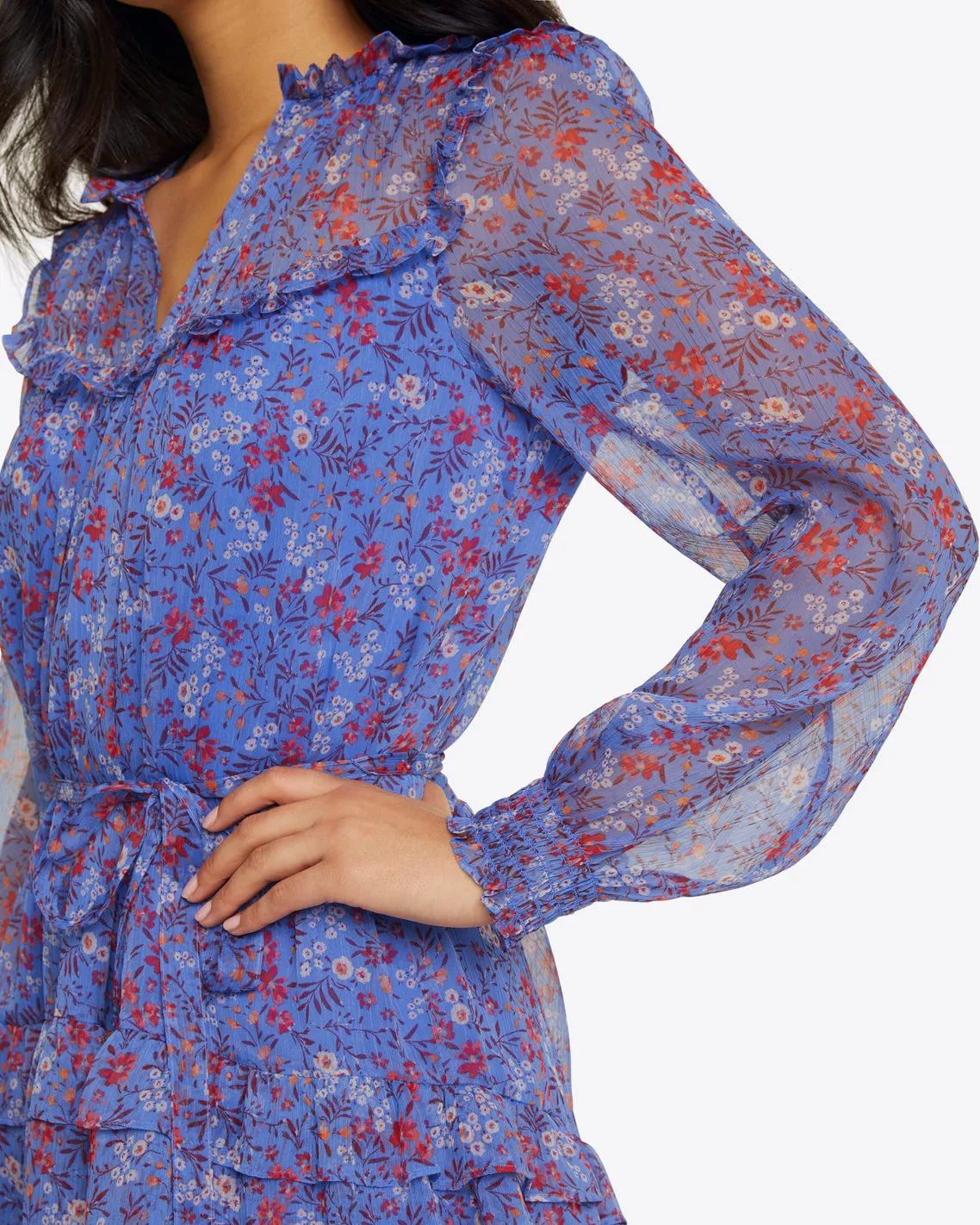 Brandi Tie Waist Dress in Garden Posy sold by Draper James product image thumbnail 5