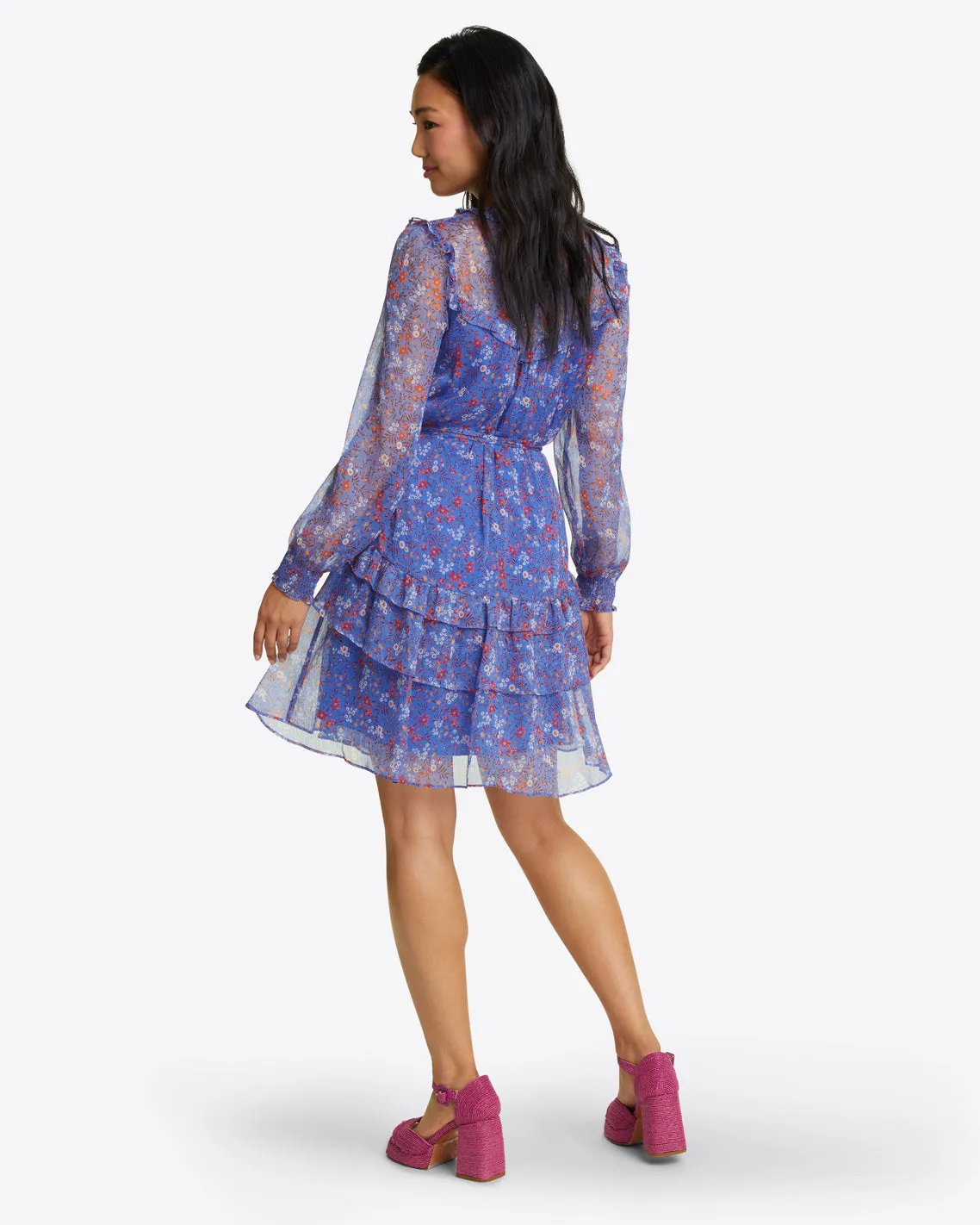 Brandi Tie Waist Dress in Garden Posy sold by Draper James product image thumbnail 4