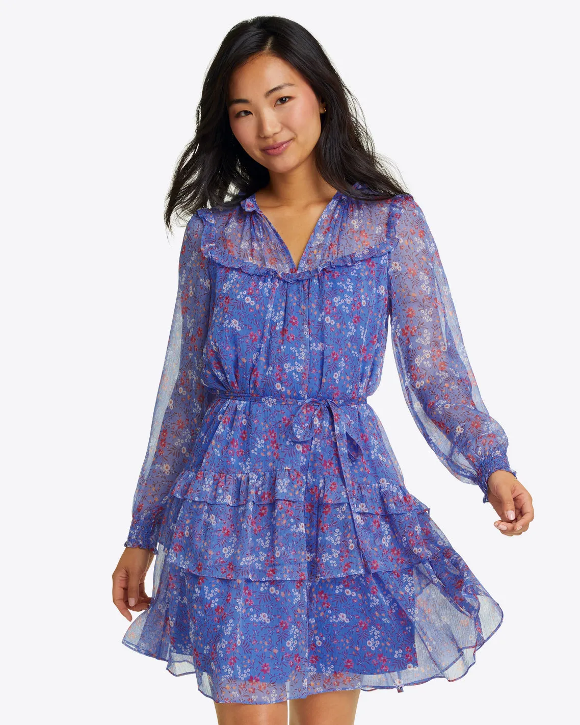 Brandi Tie Waist Dress in Garden Posy sold by Draper James product image thumbnail 3