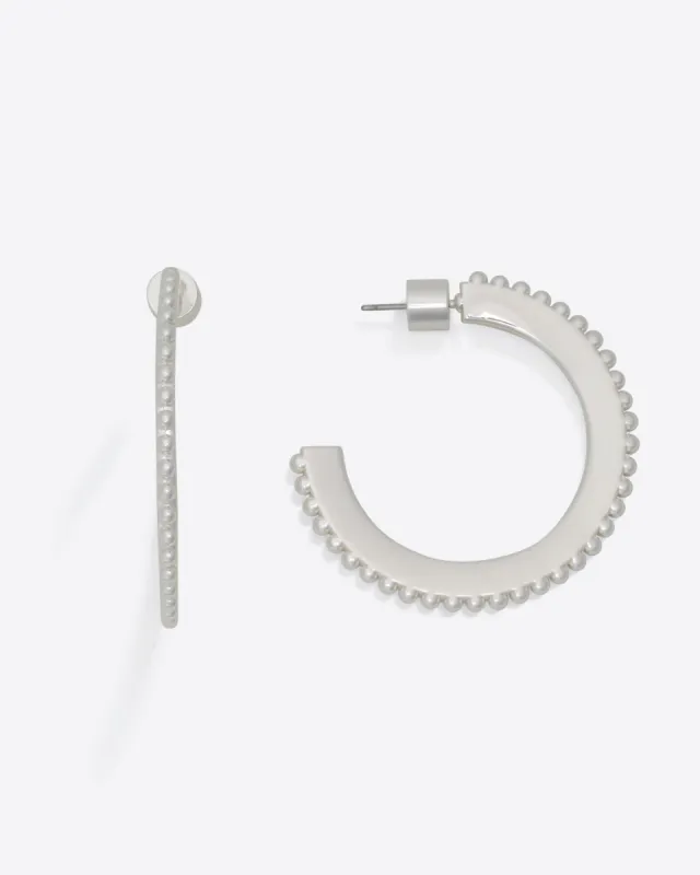 Silver Bead Hoop sold by Draper James