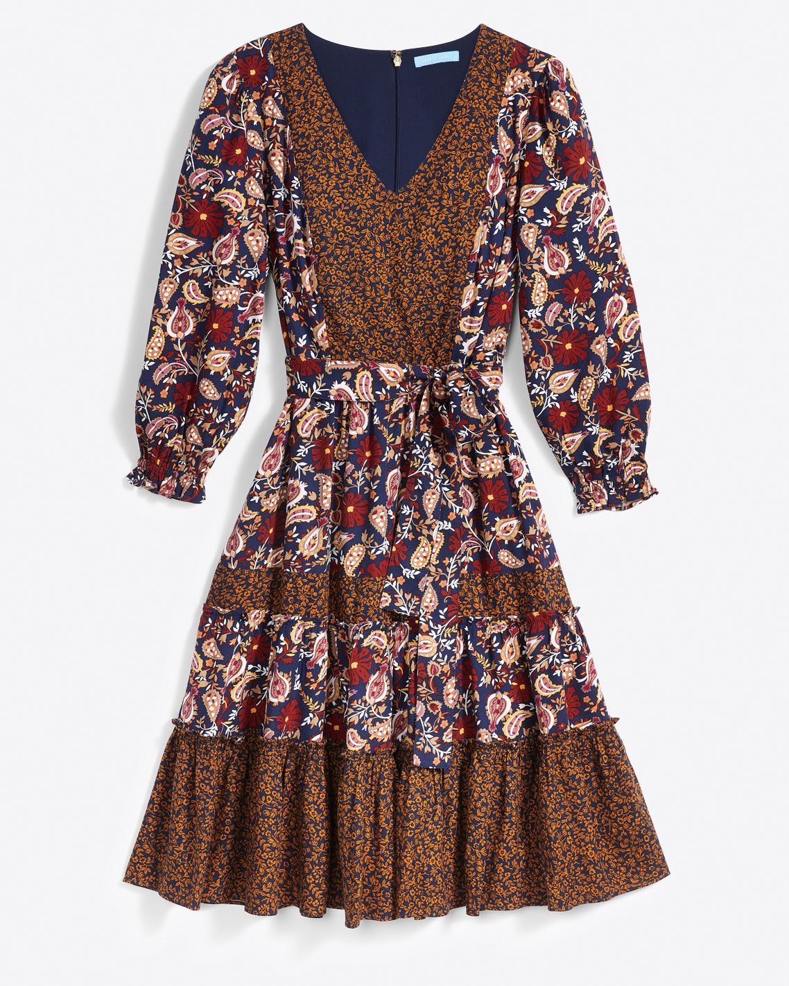 Fit & Flare Midi Dress in Fall Paisley sold by Draper James product image thumbnail 2