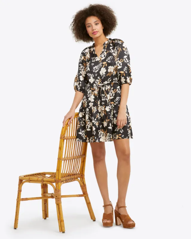 Suzy Dress in Midnight Magnolia sold by Draper James