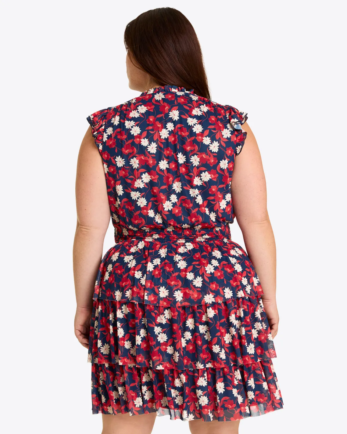 Alana Tiered Dress in Stretch Mesh sold by Draper James product image thumbnail 4