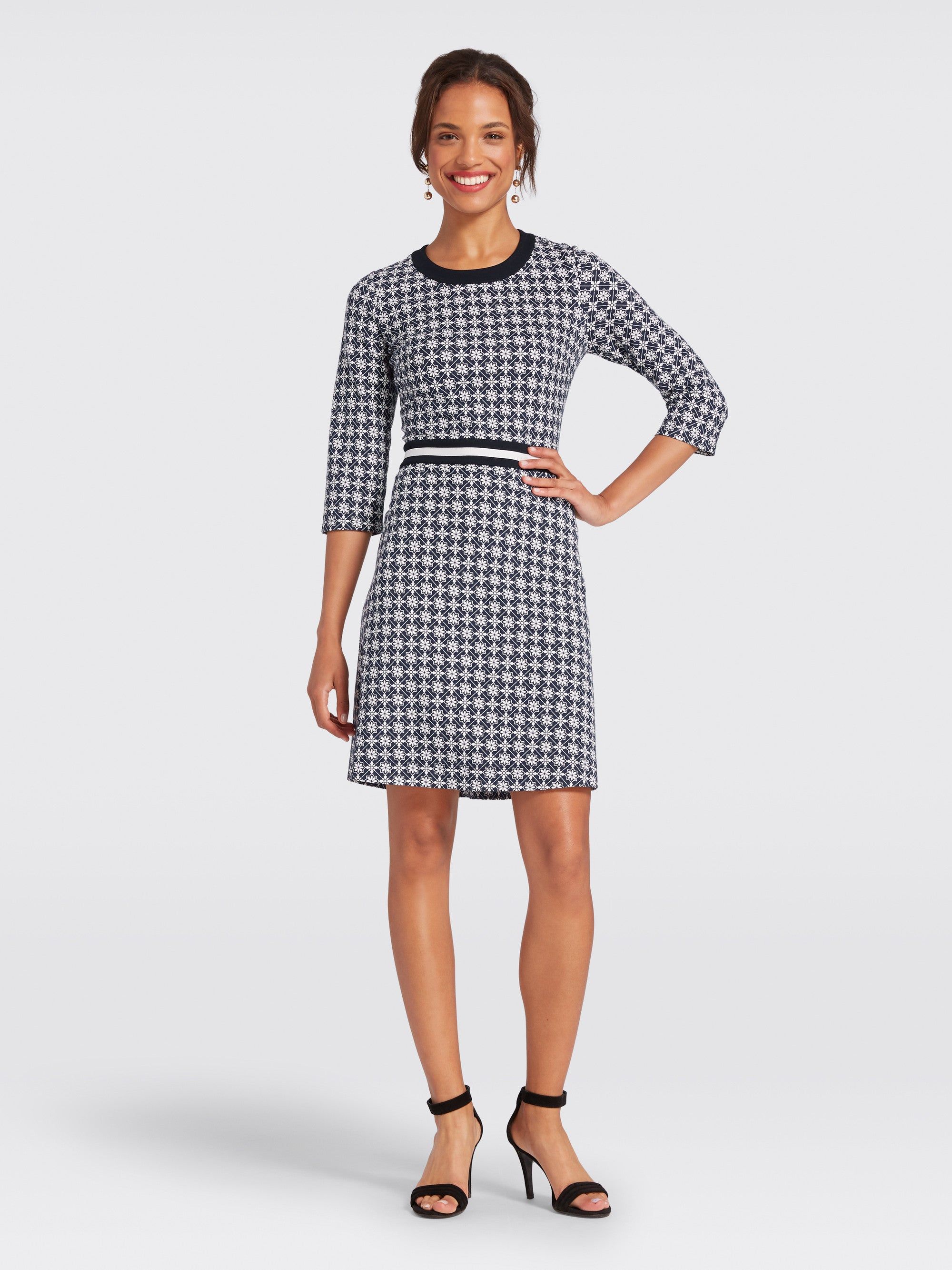 Honeycomb Floral Ponte Dress sold by Draper James