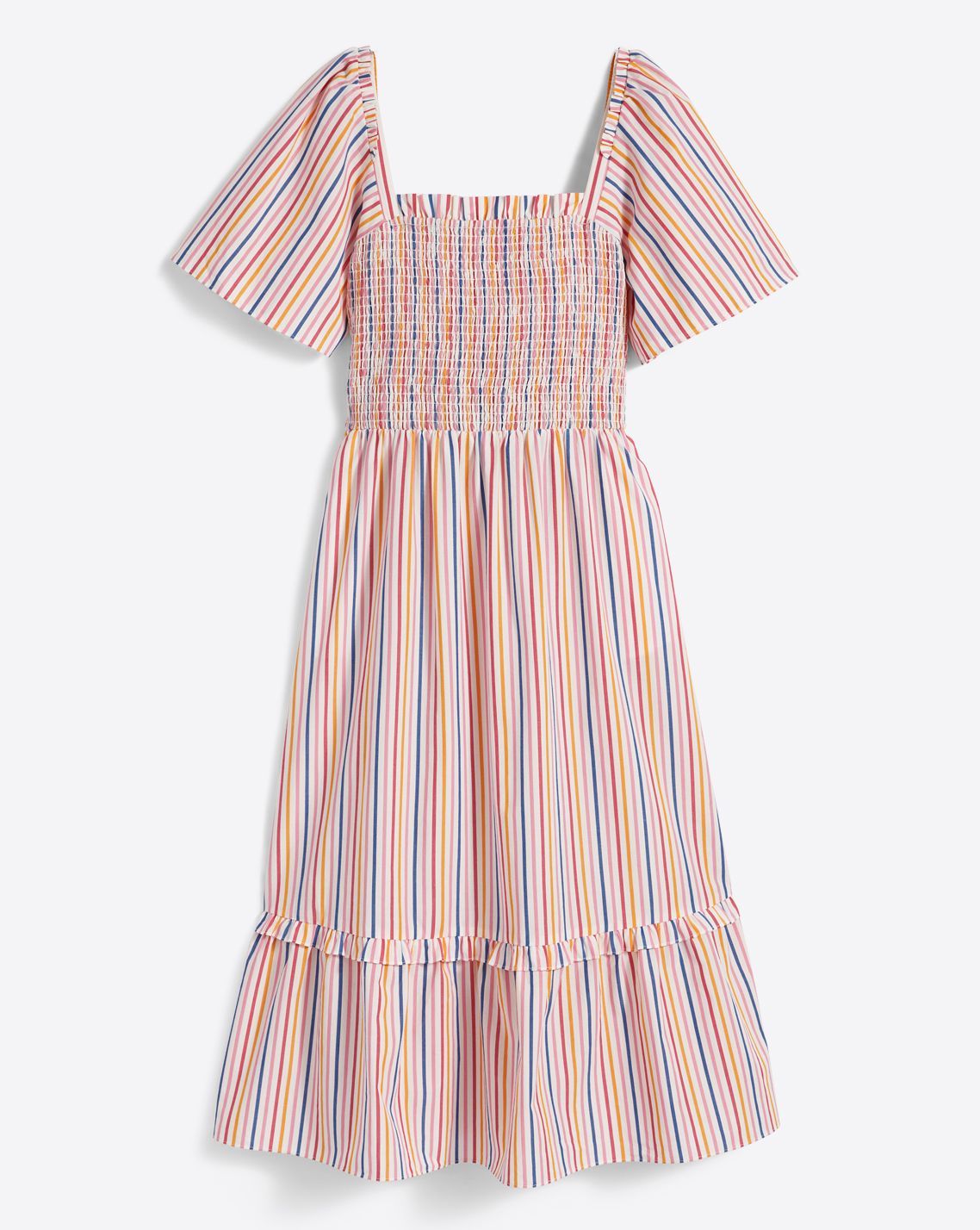 Deana Smocked Dress in Multi Stripe sold by Draper James product image thumbnail 2