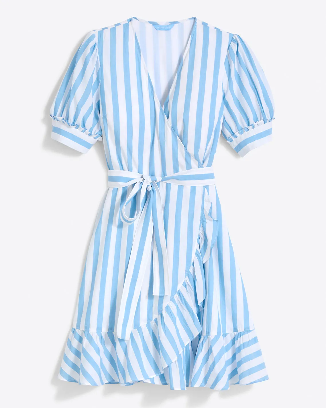 Reba Wrap Dress in Awning Stripe sold by Draper James product image thumbnail 2