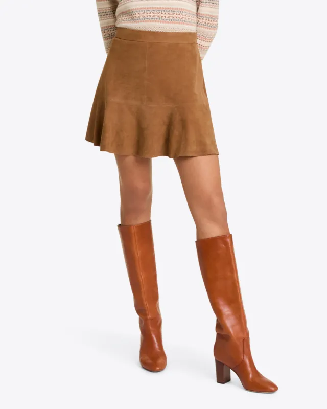 Flutter Skirt in Suede sold by Draper James