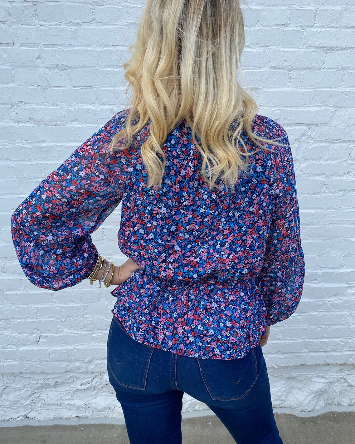 Smocked Waist Top in Spring Ditsy Floral sold by Draper James product image thumbnail 2