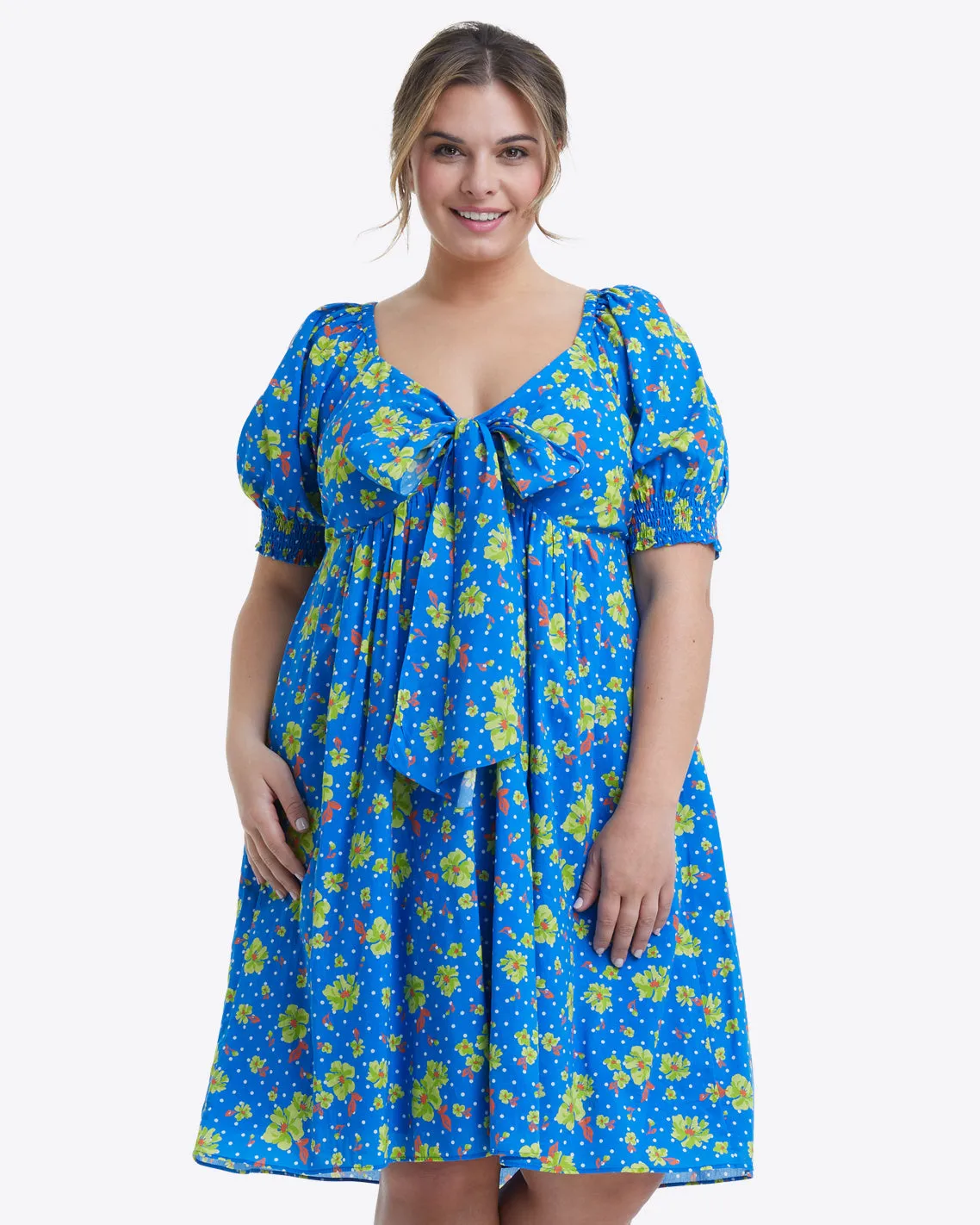 Jennifer Mini Dress in Polka Dot Floral sold by Draper James product image thumbnail 5