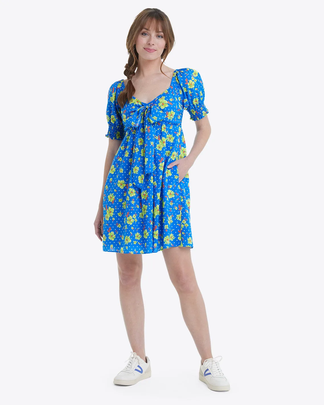 Jennifer Mini Dress in Polka Dot Floral sold by Draper James product image thumbnail 3