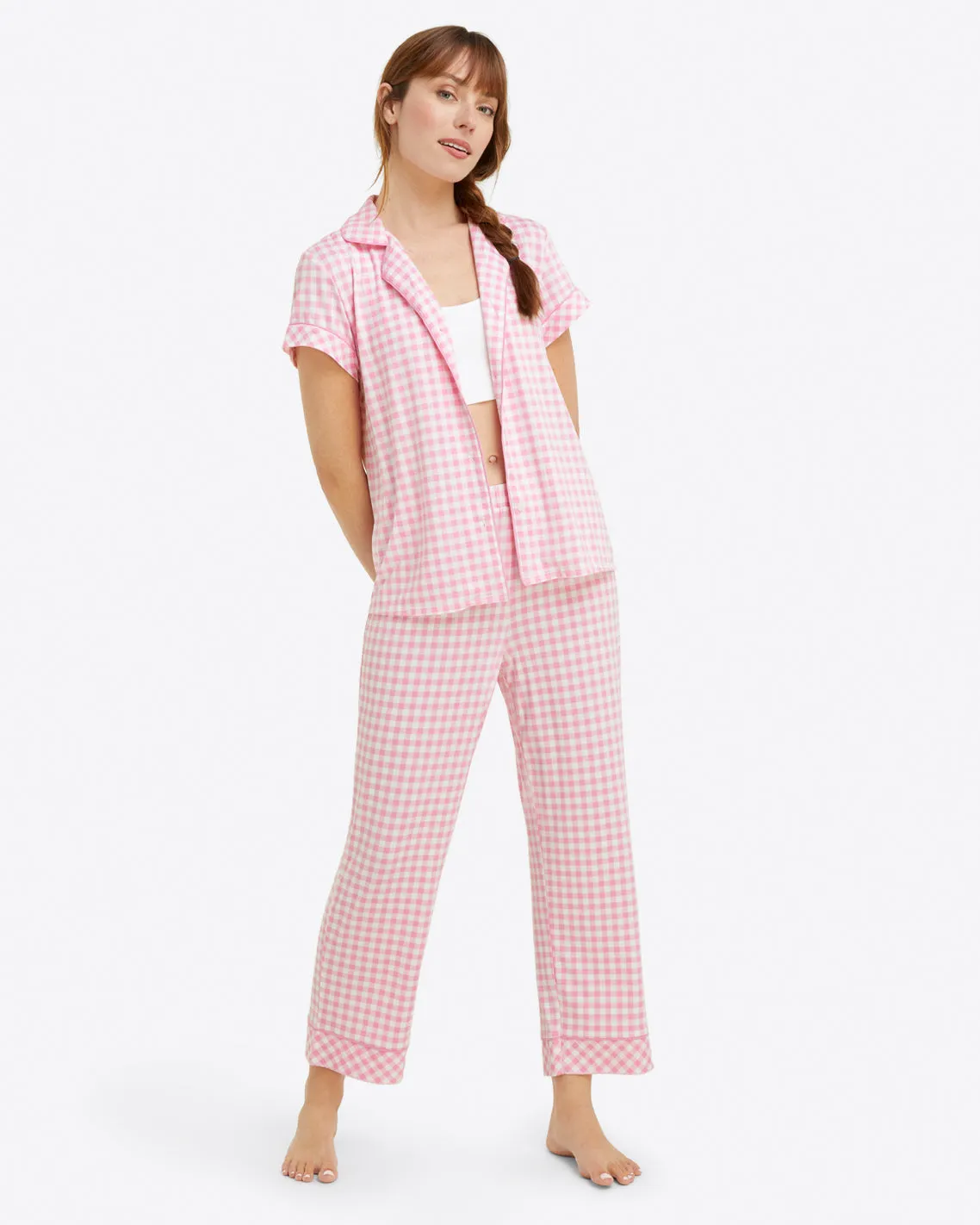 Linda PJ Set in Light Pink Gingham sold by Draper James product image thumbnail 2