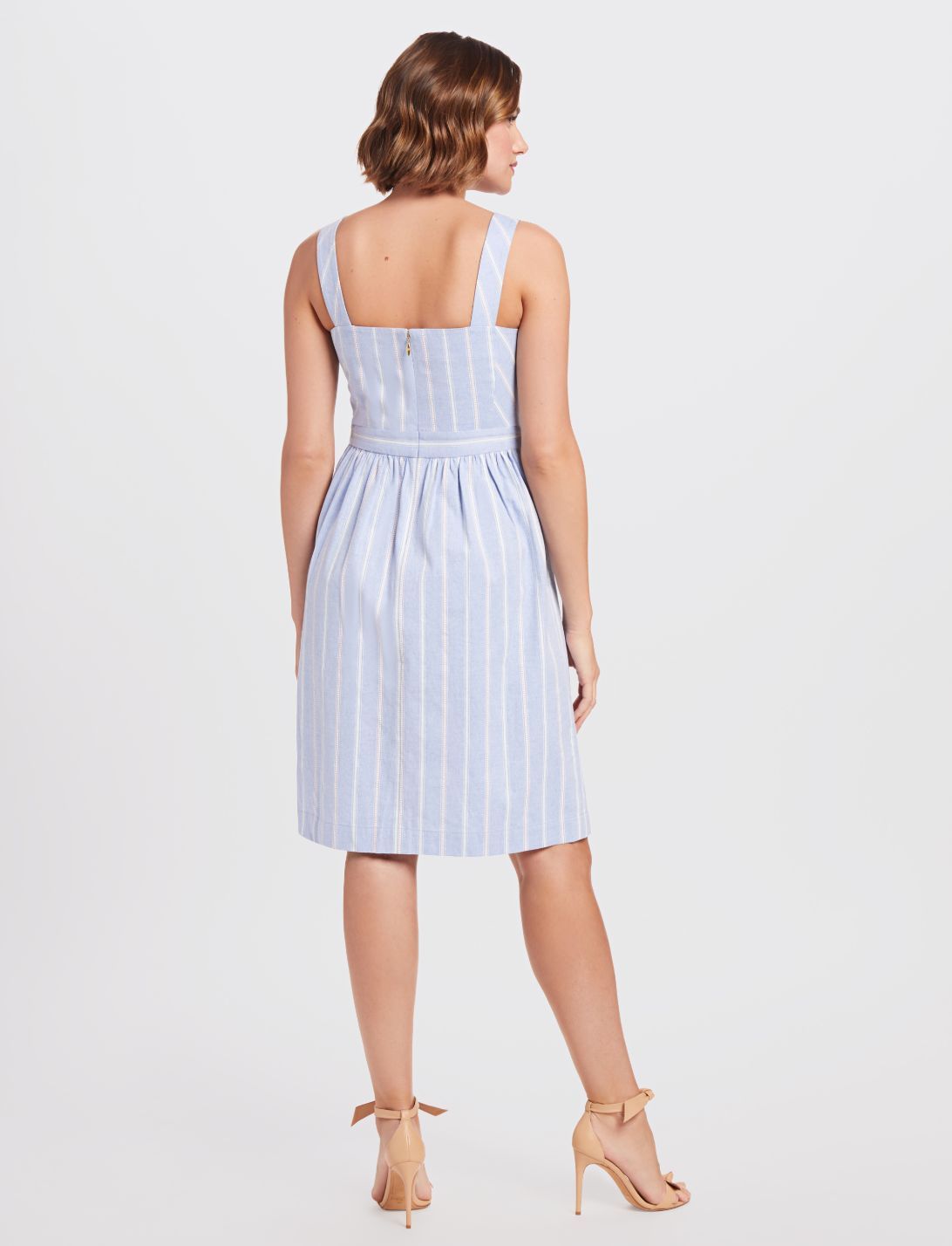Stripe Button Front Dress sold by Draper James product image thumbnail 3