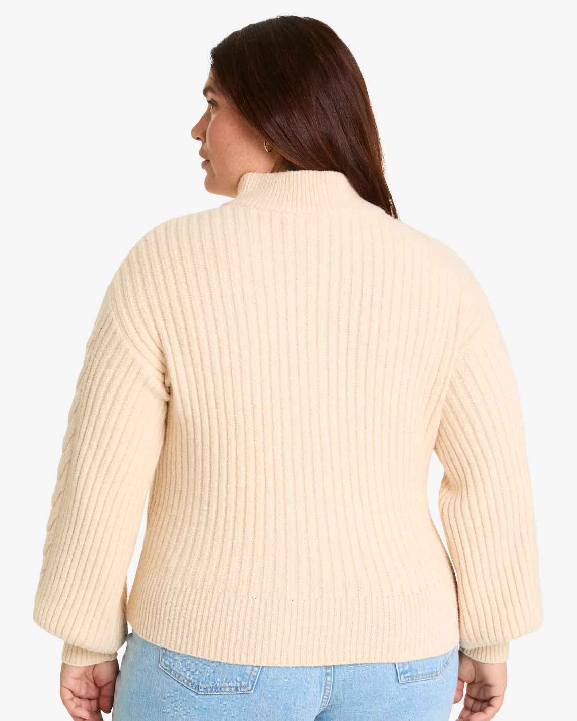 Quarter Zip Cableknit Sweater sold by Draper James product image thumbnail 4