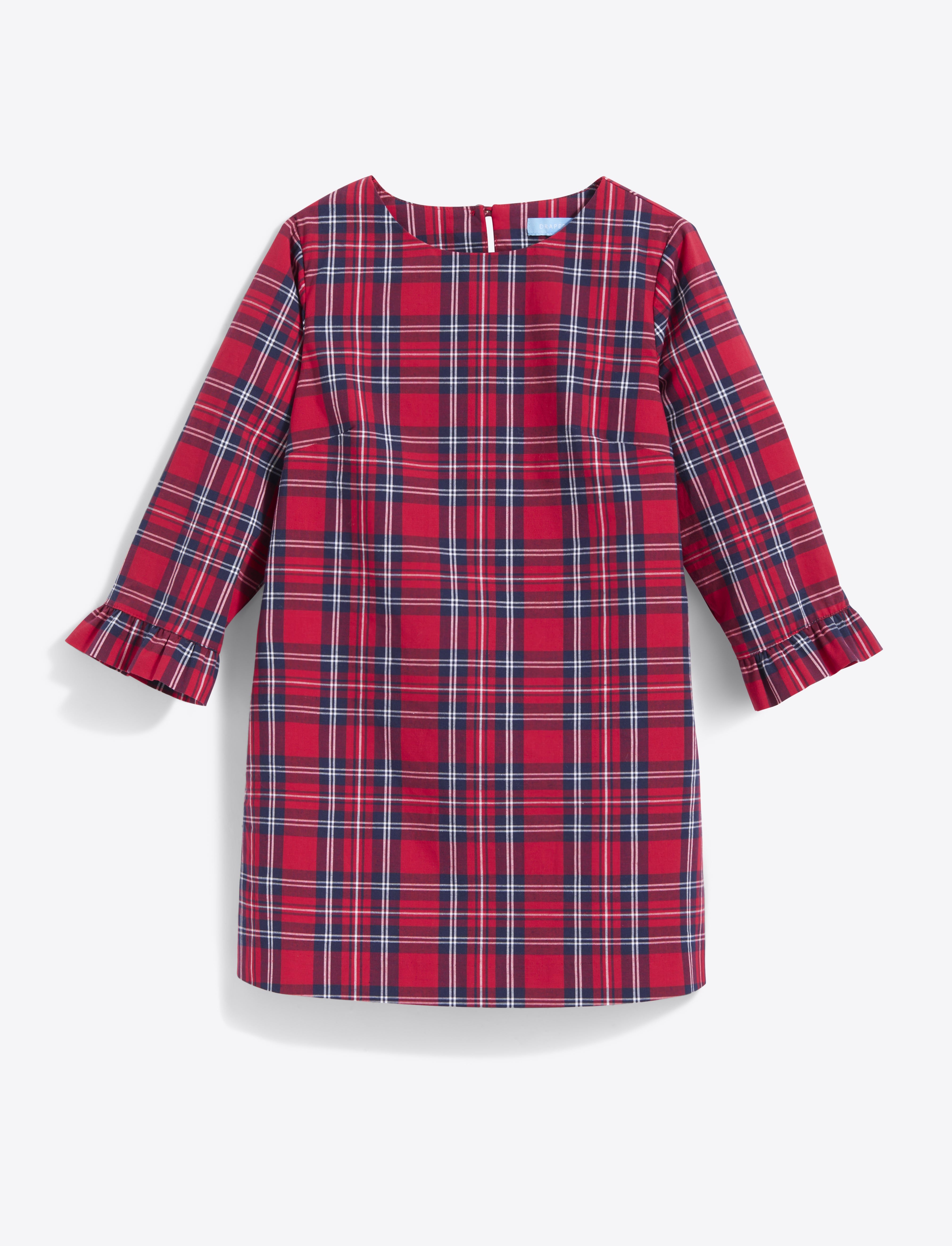 Girls Ruffle Shift Dress in Angie Plaid sold by Draper James product image thumbnail 2