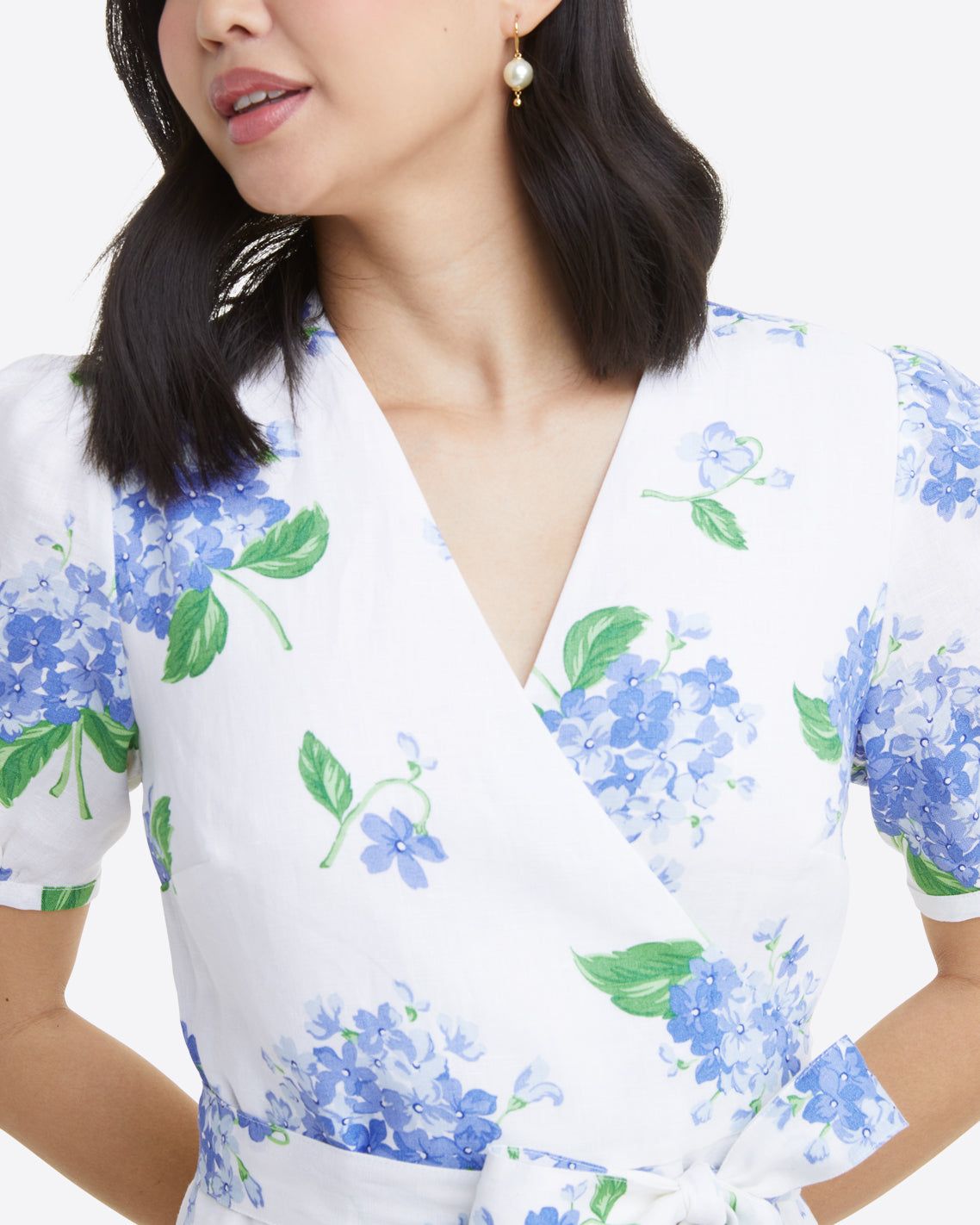 Rhonda Wrap Dress in Hydrangea sold by Draper James product image thumbnail 4