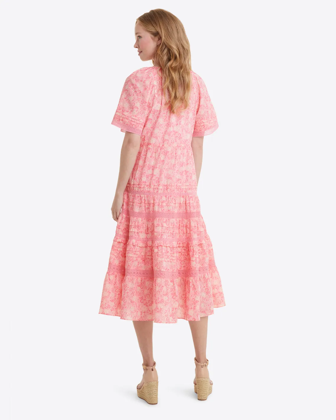 Carlene Midi Dress in Pink Paisley sold by Draper James product image thumbnail 3
