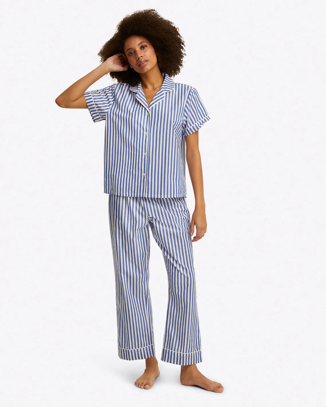 Linda Woven Stripe Pajama Set sold by Draper James