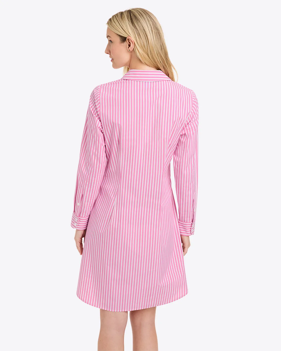 Isabella Shirtdress in Pink Shirting Stripe sold by Draper James product image thumbnail 2