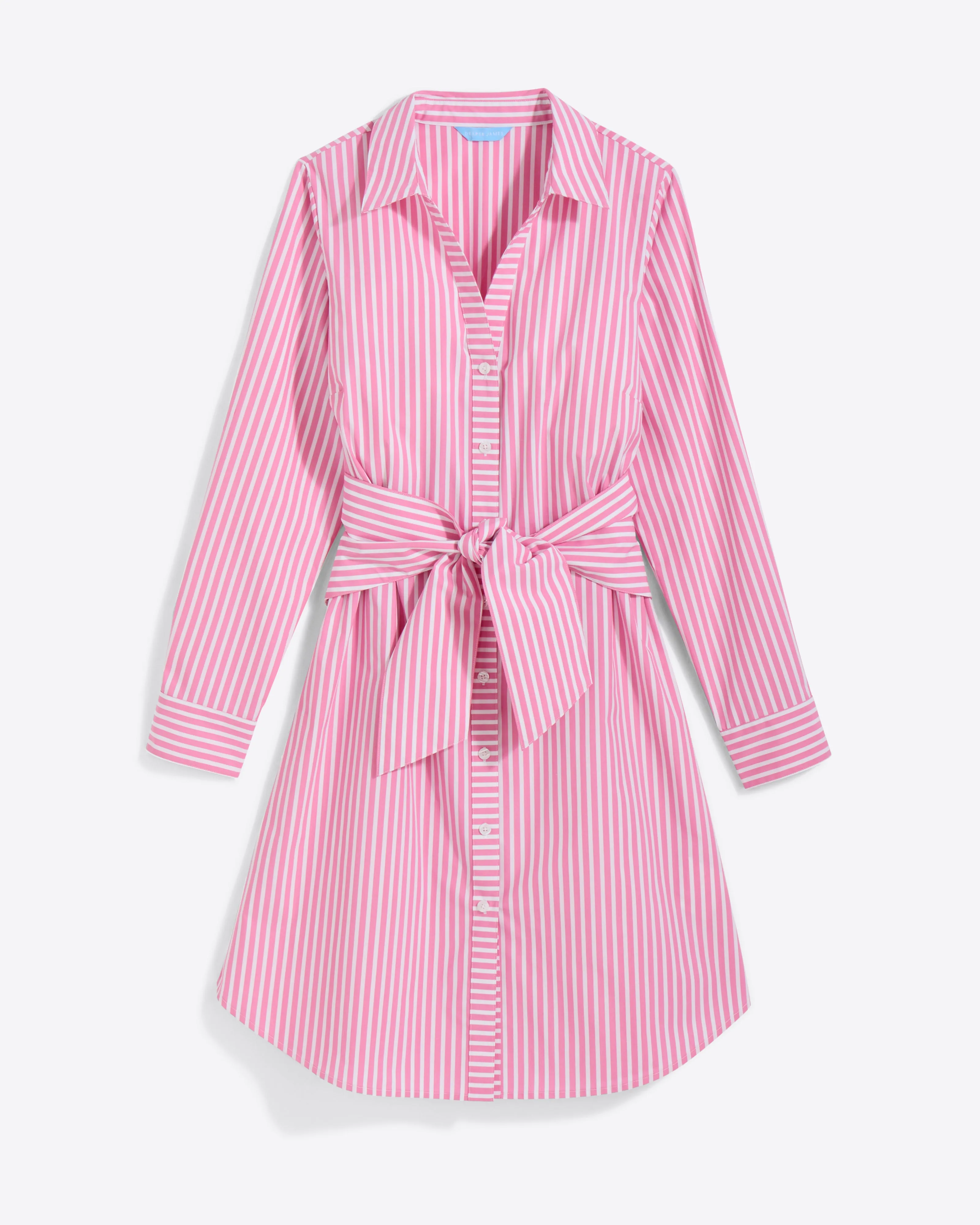 Isabella Shirtdress in Pink Shirting Stripe sold by Draper James product image thumbnail 4