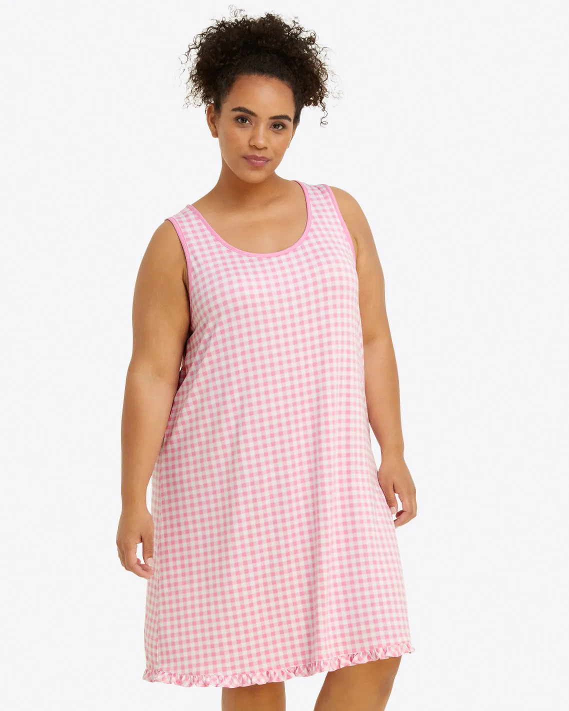 Alison Nightgown in Light Pink Gingham sold by Draper James product image thumbnail 3
