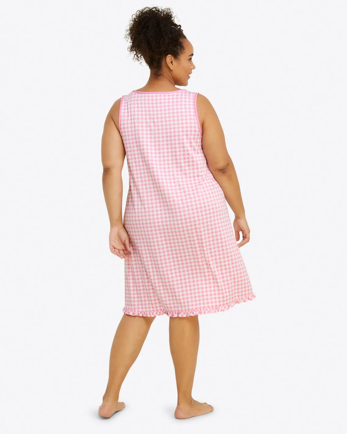 Alison Nightgown in Light Pink Gingham sold by Draper James product image thumbnail 4