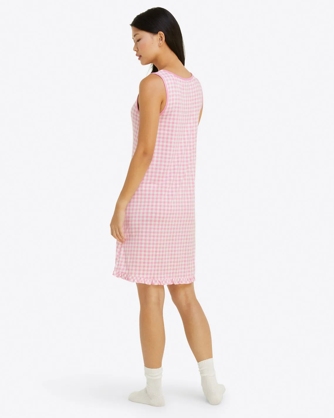 Alison Nightgown in Light Pink Gingham sold by Draper James product image thumbnail 2