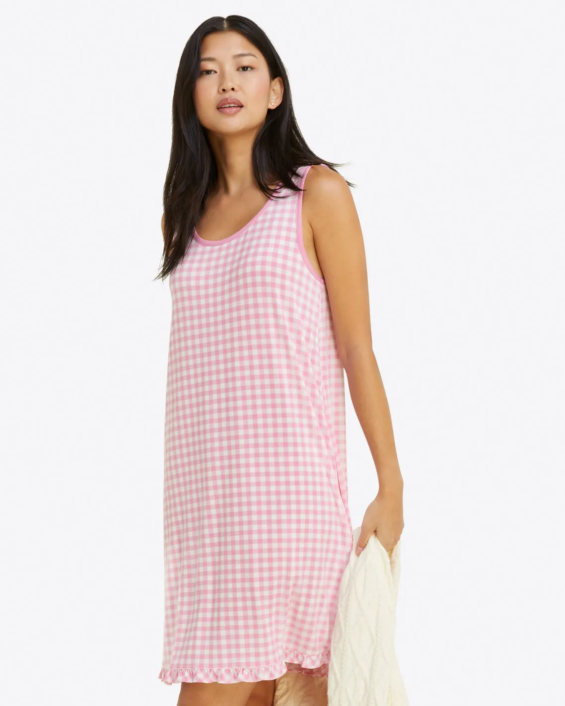 Alison Nightgown in Light Pink Gingham sold by Draper James product image thumbnail 5